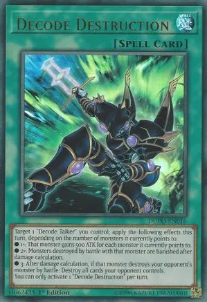 Decode Destruction (DUPO-EN016) - Duel Power Unlimited