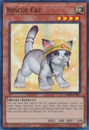 Rescue Cat (Alternate Art) [RA02-EN001] Super Rare